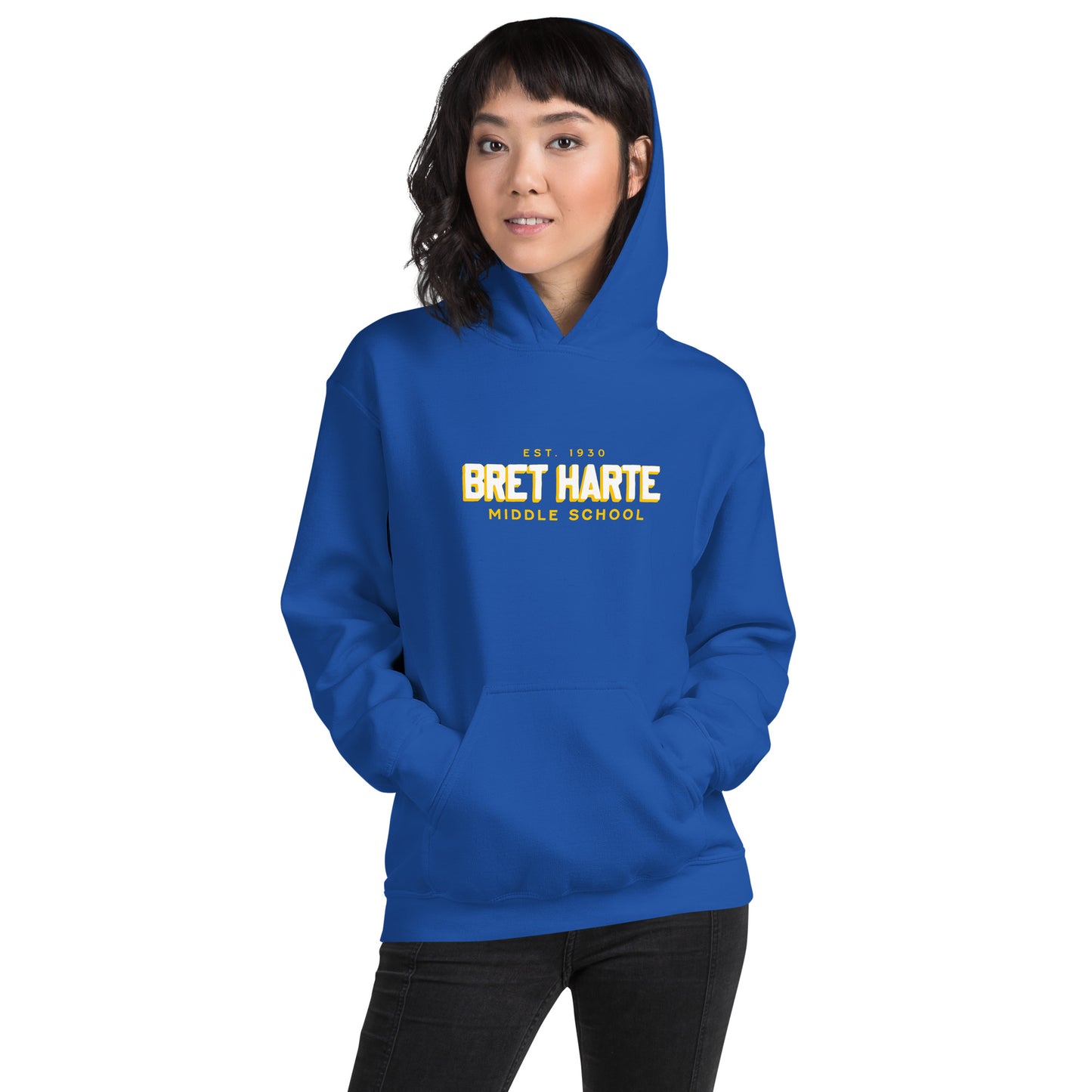 Bret Harte Word Mark (royal blue) - Unisex Hoodie
